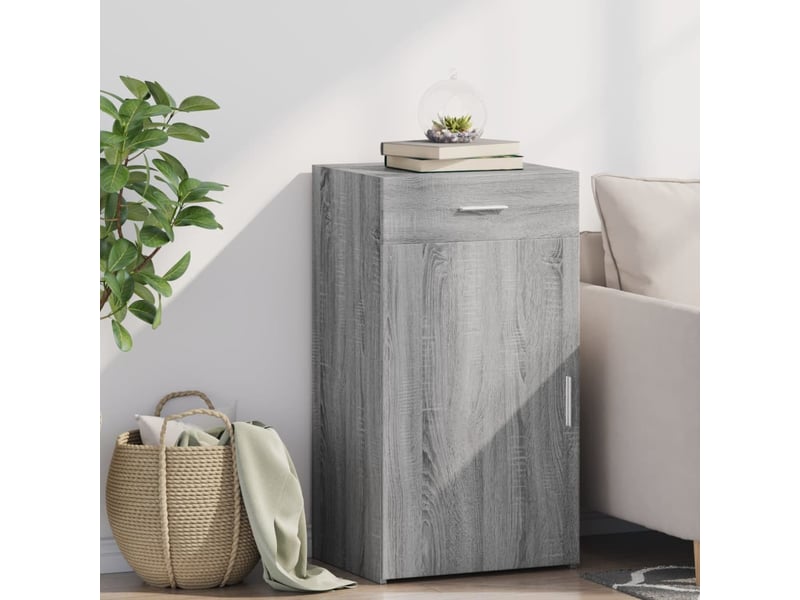  Buffet - bahut - meuble de rangement sonoma gris 50x42,5x93 cm bois d'ingénierie  - Conforama B