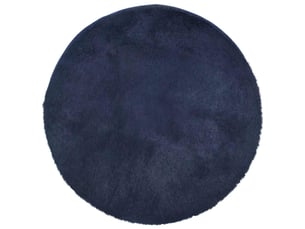 Tapis de salon - tapis shaggy à poils longs navarra bleu marine 120x120 cm