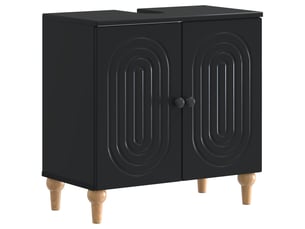 Meuble sous lavabo de salle de bain alkmaar noir cf64809