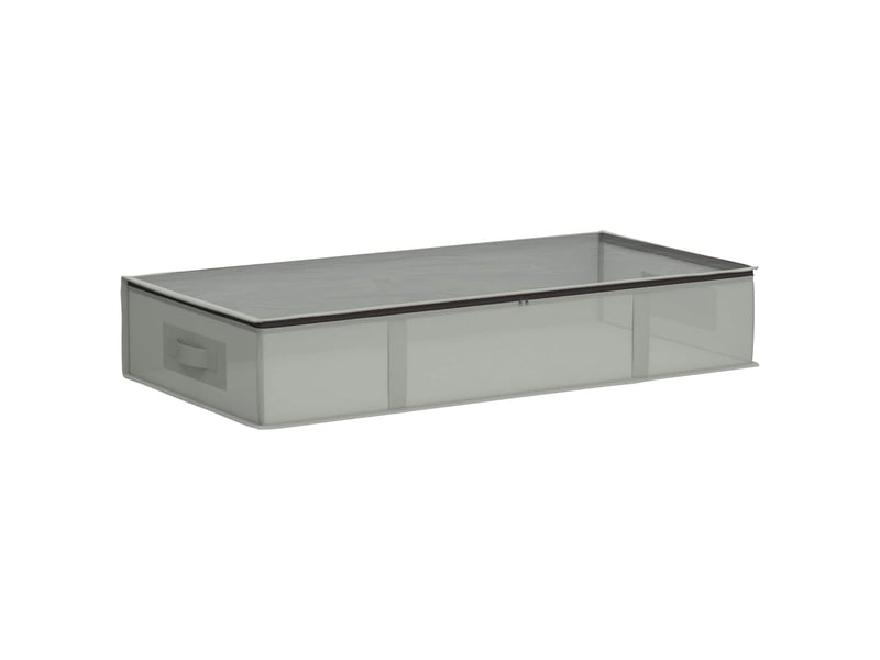  Boîte de rangement avec fenêtre transparente gris tissu intissé shl93583  - Conforama A
