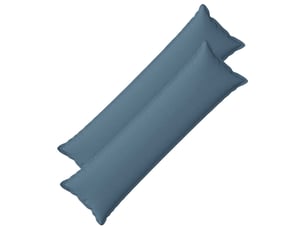 Lot de 2 coussins, coussins décoratifs houten bleu denim lin synthétique cf56472