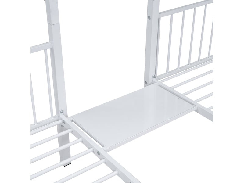  Lit superposé 3 places - convertible - métal blanc - 2x 90x200 et 1x 140x200 - avec tiroirs  - Conforama R
