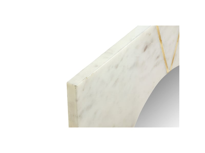  Miroir mural en marbre dexter 41cm blanc  - Conforama C