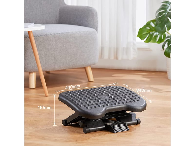  Repose-pieds réglable en hauteur et angle antidérapant pour bureau voyage 46cm×36 cm×11.5cm  - Conforama B