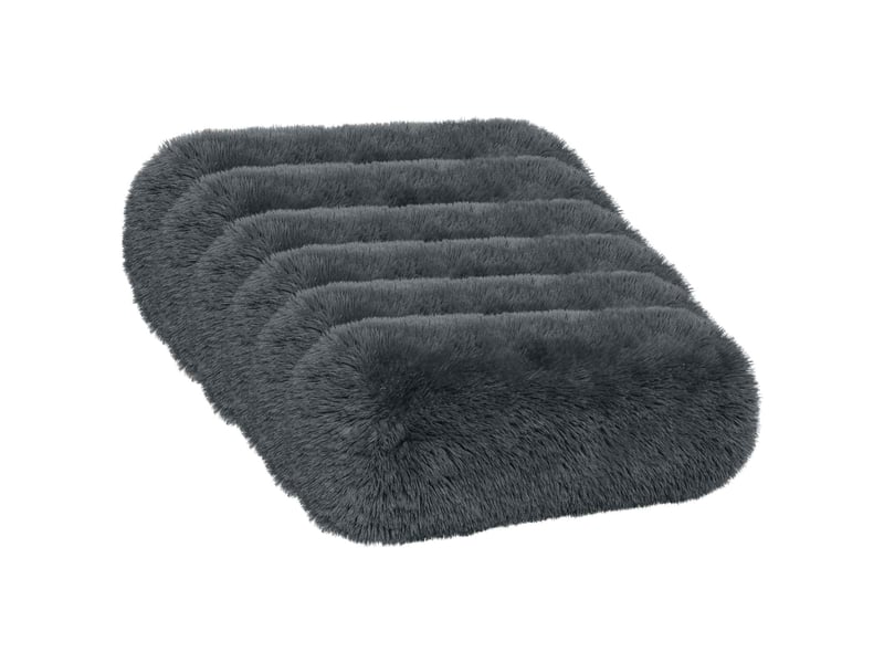  Lot de 6 coussins avec oreiller, coussins décoratifs heerlen anthracite fleece pv cf50781  - Conforama A