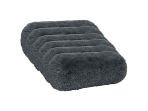 Lot de 6 coussins avec oreiller, coussins décoratifs heerlen anthracite fleece pv cf50781