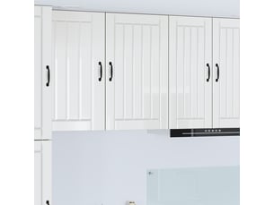Meuble mural de cuisine, armoire de cuisine blanc brillant 50x31x80cm