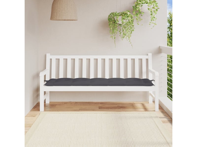  Coussin de banc de jardin, coussin d'assise anthracite 180x50x7 cm tissu oxford cf52641  - Conforama B