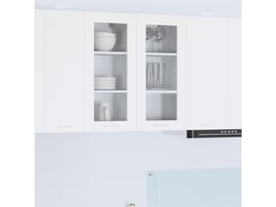 Meuble de rangement cuisine, armoire suspendue 2 pcs blanc bois d'ingénierie shl618