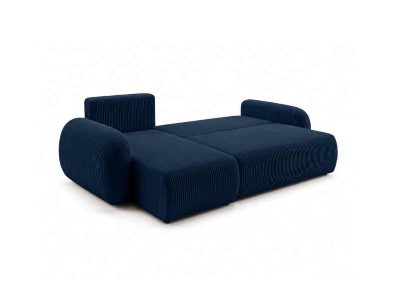  Alya - canapé d'angle convertible et réversible 3 places en velours côtelé  - Conforama C