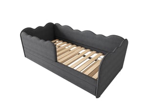 Lit banquette 90x190 cm coloris gris