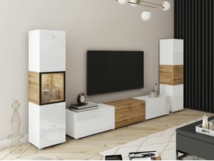 Meuble tv coloris blanc 33 cm <strong></strong>  <strong></strong>