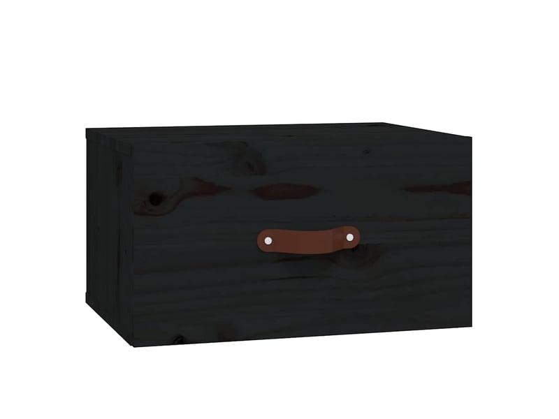  Lot de 2 tables de chevet - cabinet de chevet - table de nuit murales noir 40x29,5x22 cm  - Conforama D