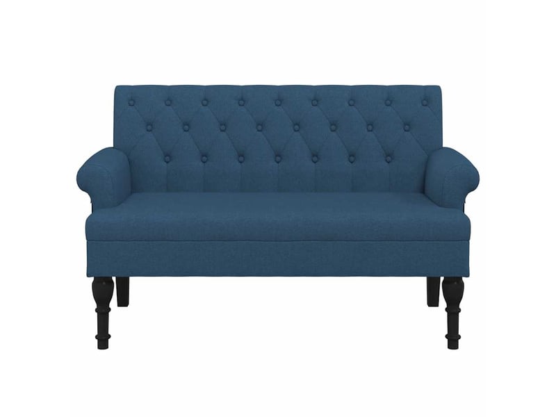  Banc salon, banc interieur avec dossier bleu 120x62x75,5 cm tissu  - Conforama C