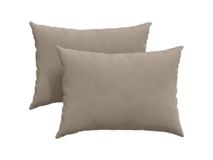 Lot de 2 coussins de canapé, coussins décoratifs tissu taupe 70 x 50 cm cf58966