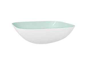 Lavabo de salle de bain, vasque à poser verre 42x42x14 cm blanc cf65686
