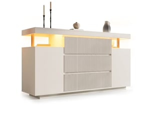 Buffet 2 porte(s) 6 tiroir(s) IKSETERA TRADING LTD - 150 cm coloris blanc