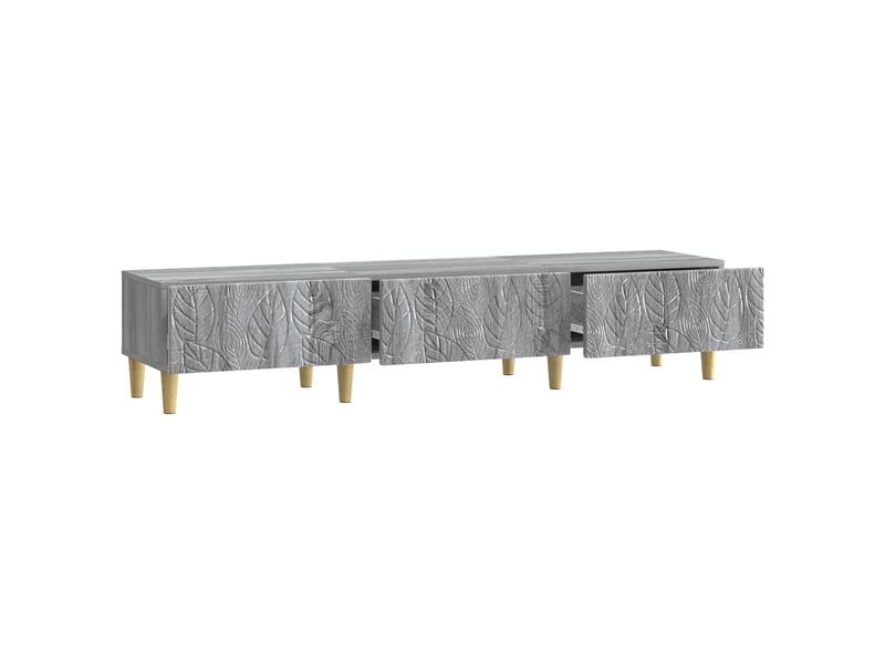  Meuble tv - banc tv - meuble de rangement 147 x 34,5 x 30 cm sonoma gris bois d'ingénierie  - Conforama D