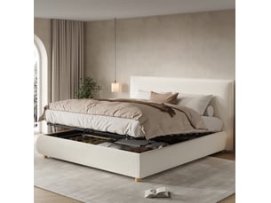 Lit coffre 180x200 cm ELVMI   coloris blanc
