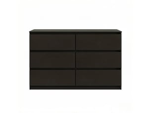 Commode 6 tiroir(s)    BGSRYAO  coloris noir largeur 120 cm