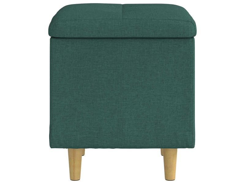  Ottoman, repose pied salon avec rangement vert foncé 40x40x45 cm tissu  - Conforama E