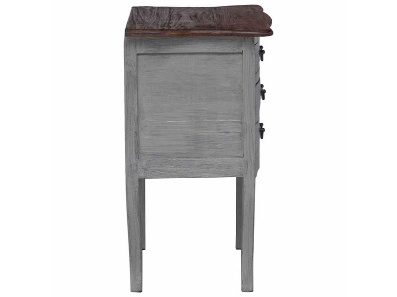  Table de chevet - cabinet de chevet - table de nuit bois d'acajou massif 48x35x64 cm  - Conforama E