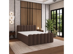 Lit avec rangement 180x200 cm <strong>MASSENO</strong> <strong></strong> coloris marron