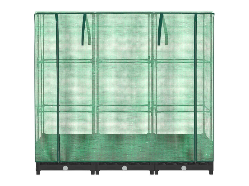  Jardinière - lit surélevé avec housse de serre aspect rotin 120 x 40 x 123 cm  - Conforama D