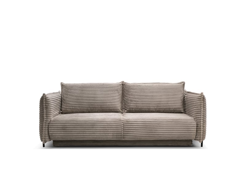  Canapé sorrento - velours côt. Taupe - droit - convert. - 3pl 3CA60.AM.3D.C.05 - Conforama A