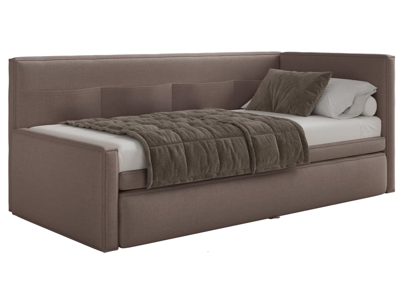  Selsey nesmi - lit rembourré - 90x200 cm - brun clair Nesmi - Conforama D