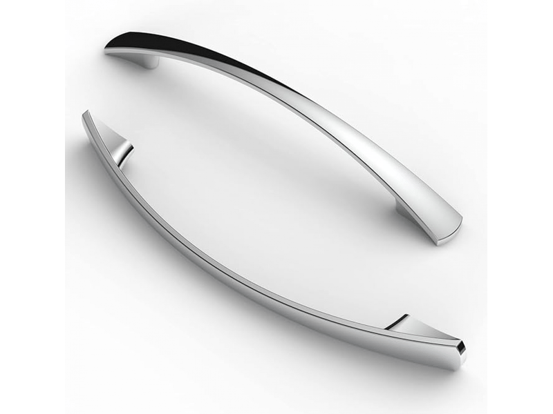  10 pièces de poignées, écartement entre les trous de 128 mm, poignées pour meubles, poignées pour armoires, poignées pour cuisine, chromées  - Conforama A