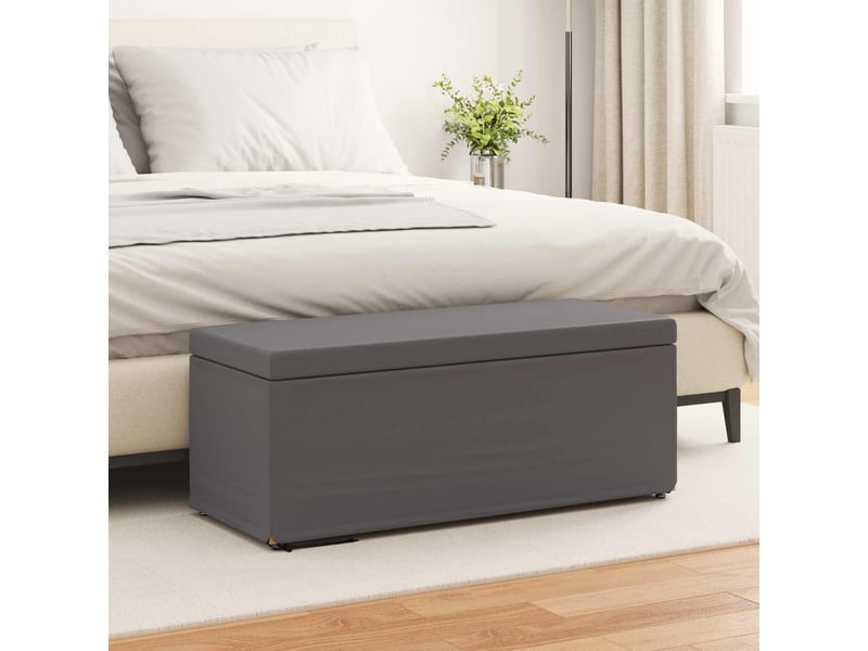 Tabouret bas, ottoman gris 101x41x40 cm - Conforama B