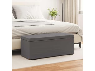 Tabouret bas, ottoman gris 101x41x40 cm