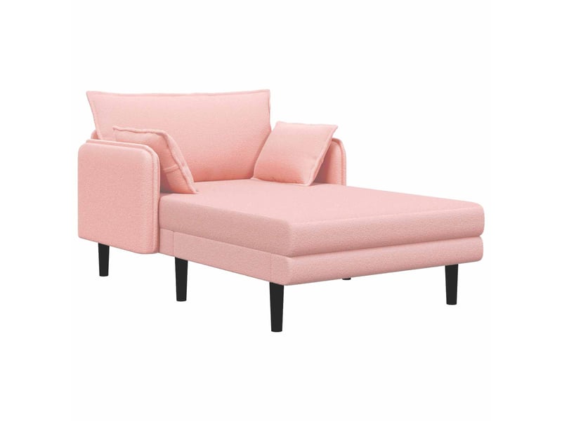  Vidaxl grande méridienne rose bouclé  - Conforama A