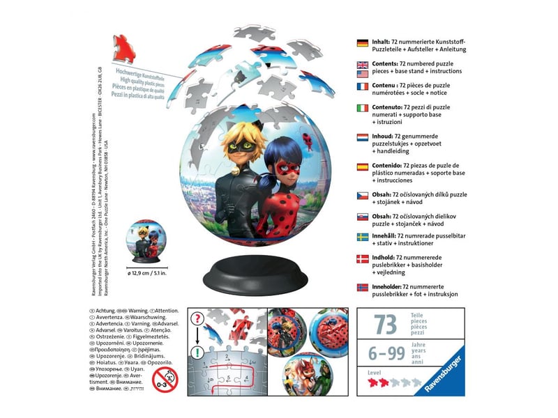  Puzzle 3d rond 72 p - miraculous 00011167 - Conforama B