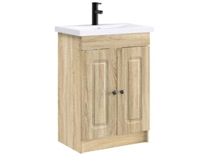 Ensemble de mobilier de salle de bain chêne sonoma shl4995