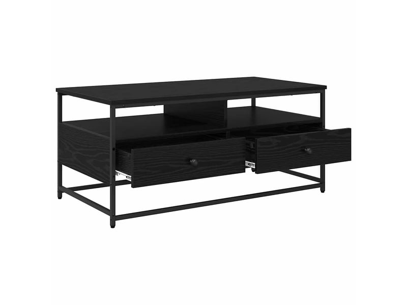  Table basse - table de salon - table à thé chêne noir 100 x 51 x 45 cm bois d'ingénierie  - Conforama E