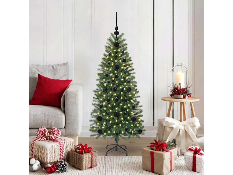 Sapin de noël artificiel, arbre de noël vert 120 cm pe et pvc shl9040 - Conforama B