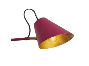 Applique murale moderne violette avec intérieur doré orientable 2 lumières - lune