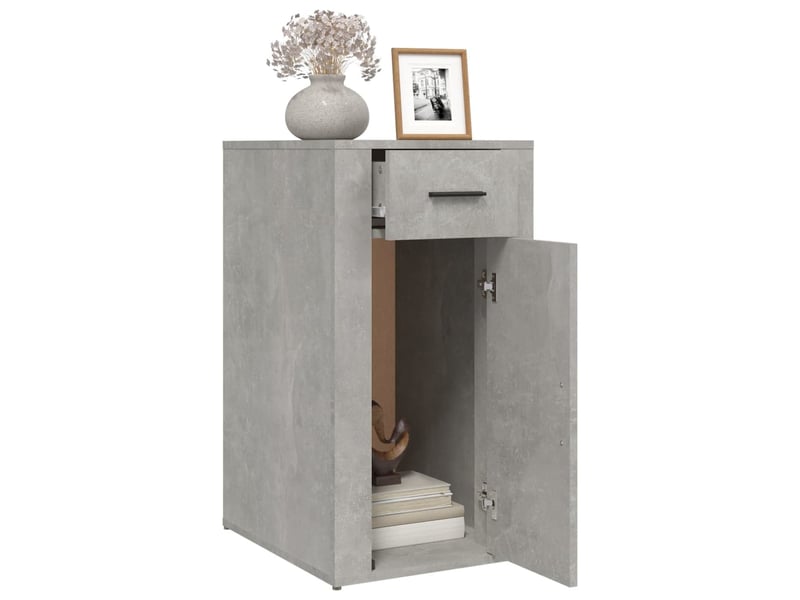  Meuble de rangement, armoire de bureau gris béton 40x49x75 cm bois d'ingénierie  - Conforama E