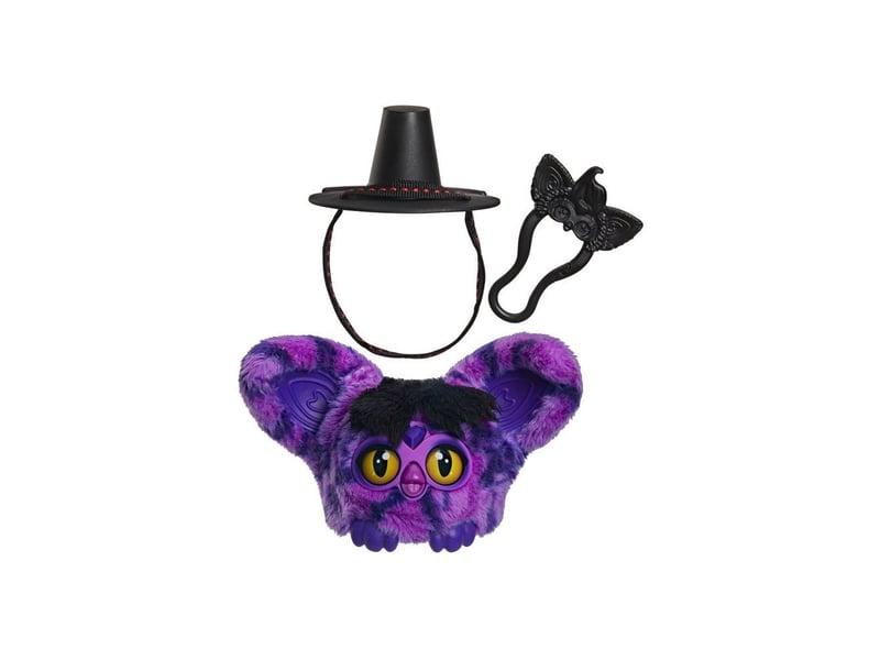  Peluche electronique furby furblets demon saja boys 7,5 cm violet noir avec chapeau et porte cle HASG47925L0 - Conforama A