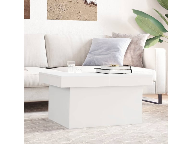  Table basse - table de salon - table à thé blanc 100x55x40 cm bois d'ingénierie  - Conforama B