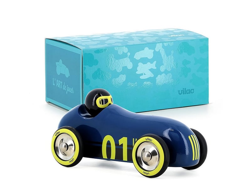 Voiture en bois old sport compet - bleu noir 2290K - Conforama B