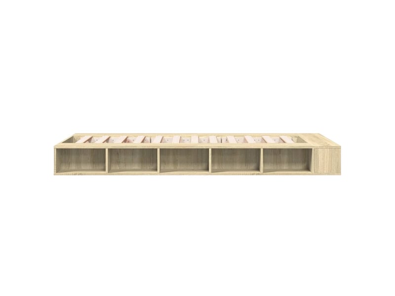  Lit simple- lit adulte -  cadre de lit sans matelas chêne sonoma 90x200 cm  - Conforama D