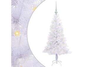 Sapin de noël - arbre de noël artificiel avec 150 led blanc 120 cm pvc et acier