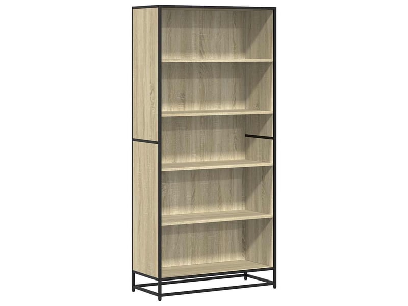  Bibliothèque, meuble de rangement salon chêne sonoma 80,5x35x170,5 cm bois d'ingénierie  - Conforama A