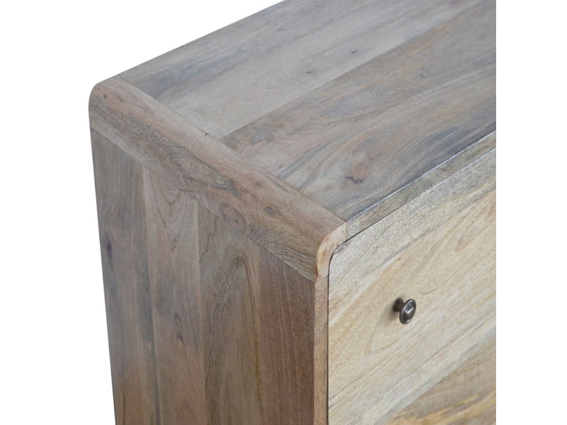  Artisan furniture commode incurvée en bois massif, finition chêne  - Conforama D