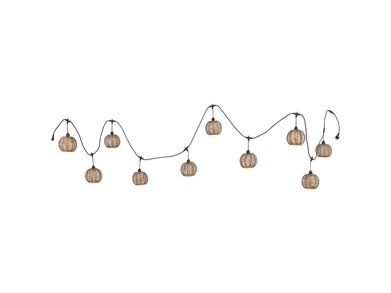  Guirlande de 10 lumières en plastique marron avec ampoule 500x16x12,5 cm (h)  - Conforama A