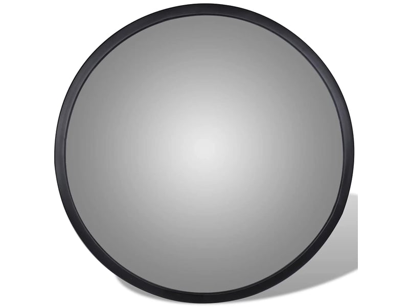  Miroir de trafic convexe, miroir de sécurité convexe acrylique noir 30 cm intérieur cf62729  - Conforama A