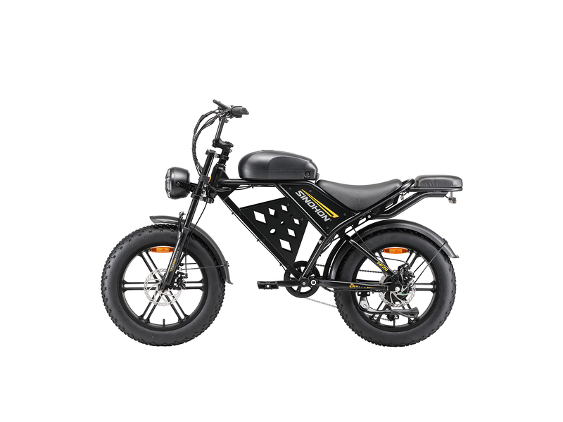 Vélo électrique fat bike robuste sinohon mk20-d, 20 pouces tout-terrain, noir  - Conforama B